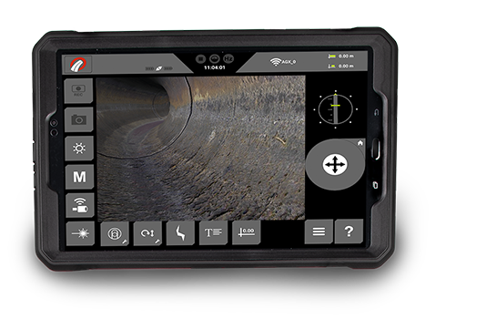 Aplicativo de relatório de visão com tablet Android