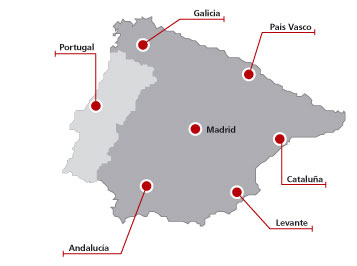 Delegaciones en España de PANATEC