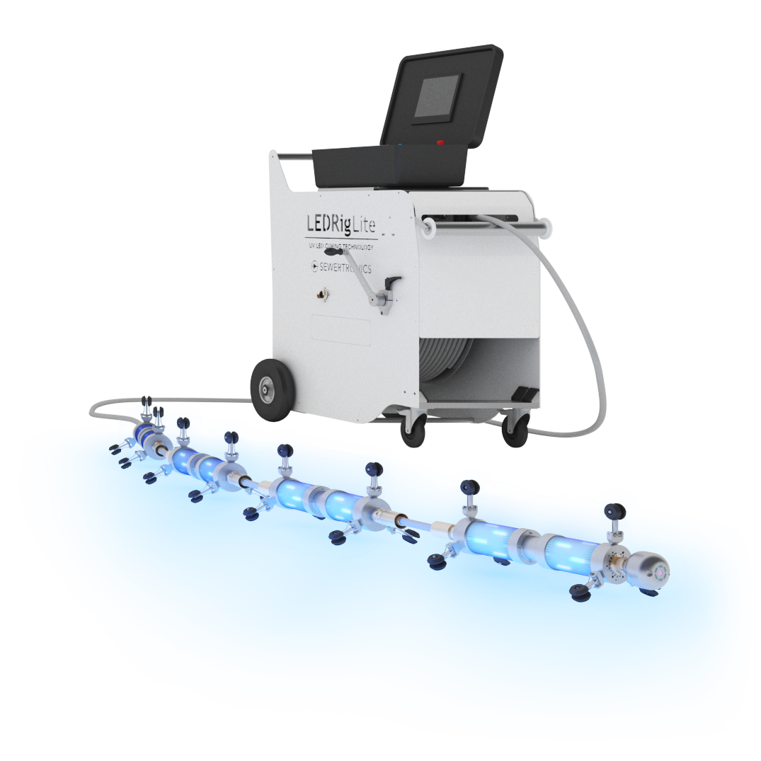 Tecnologia UV LED para cura de manga de fibra de vidro (GFRP).